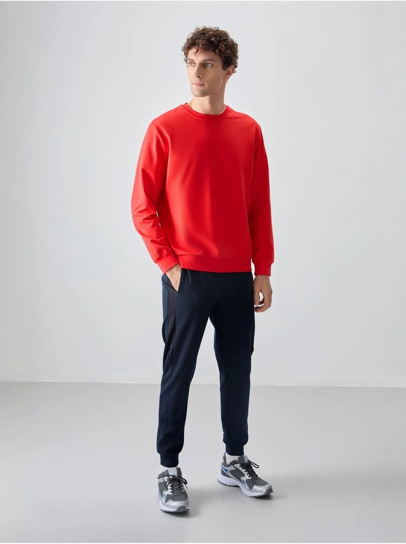 Heren sweatshirt met ronde hals tommy Rood - Kiabi