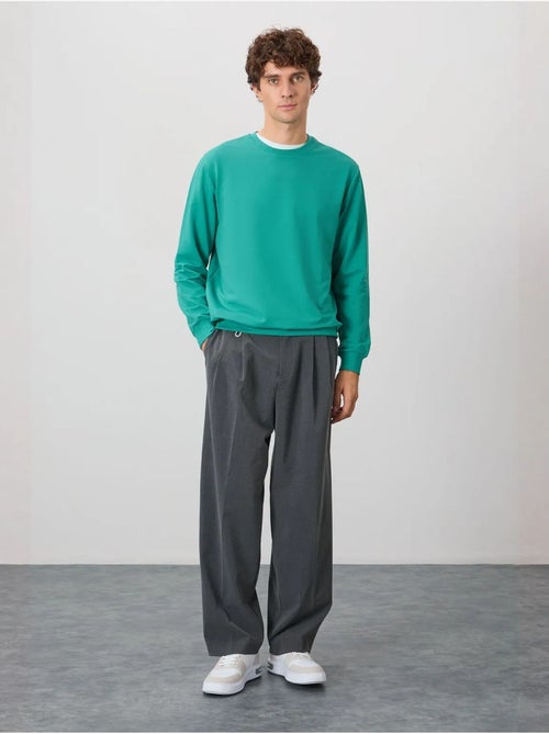 Heren sweatshirt met ronde hals tommy - Kiabi