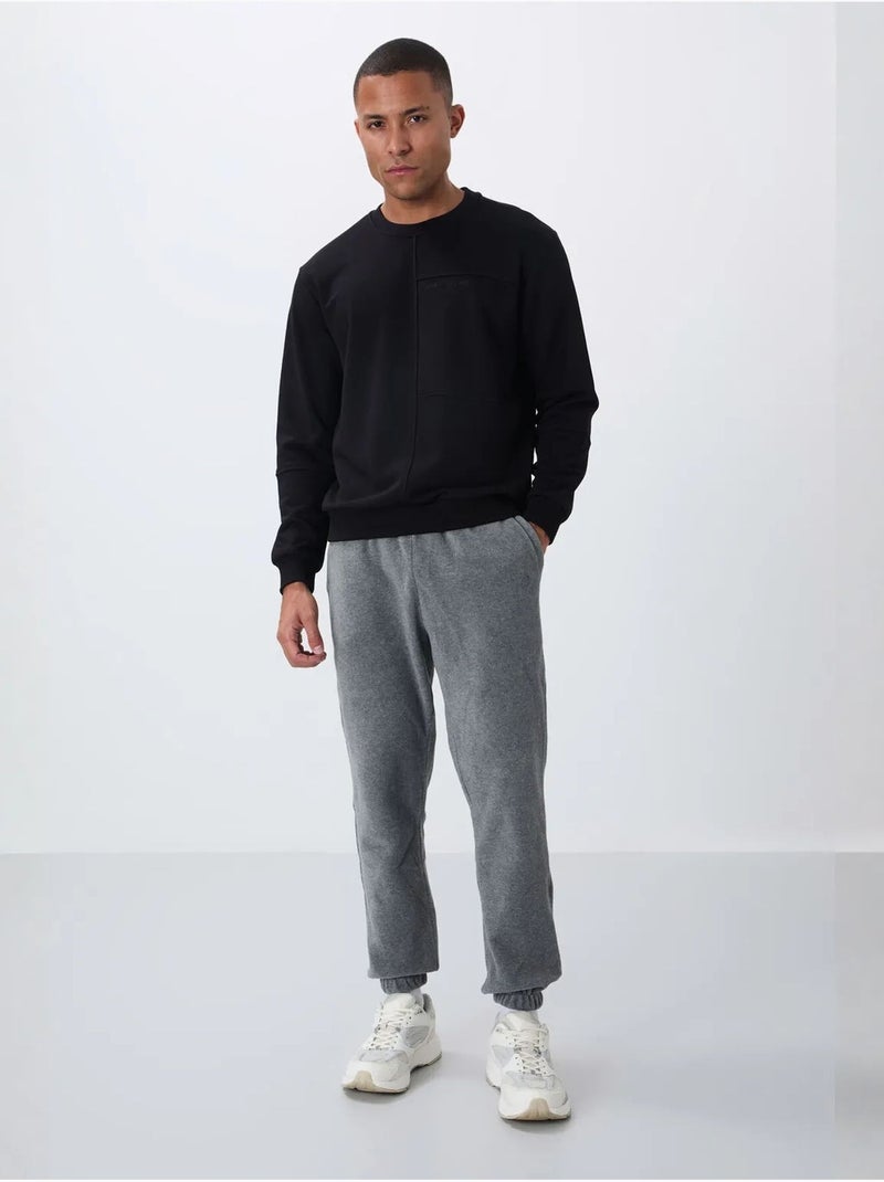 Heren sweatshirt met ronde hals tommy Zwart - Kiabi