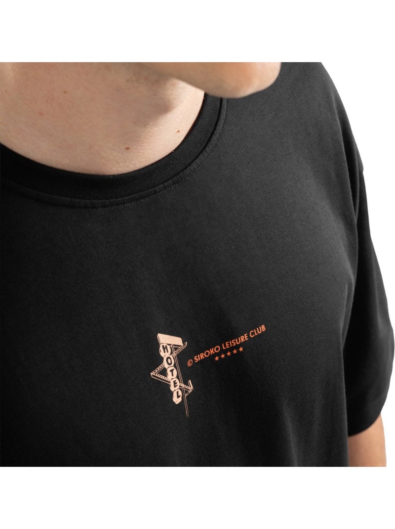 Heren t-shirt korte mouwen biologisch katoen Zwart - Kiabi