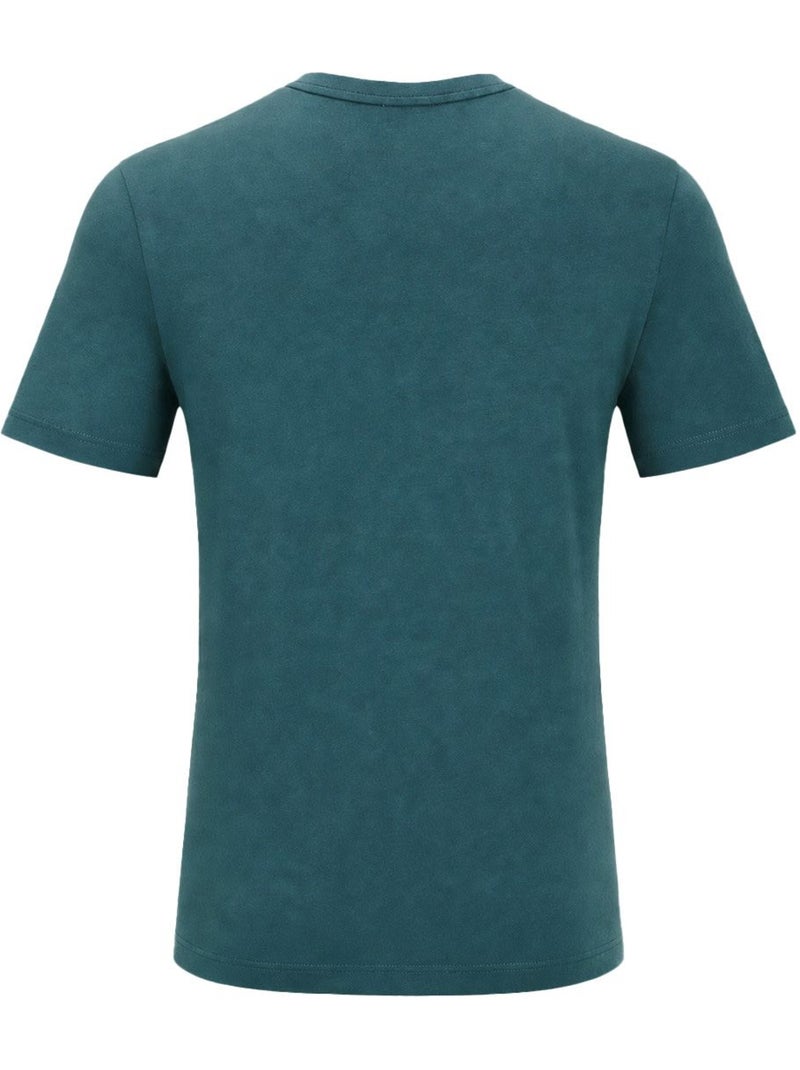 Heren t-shirt met ronde hals van 160 g/m² katoen met bedrukt logo 729280 Groen - Kiabi