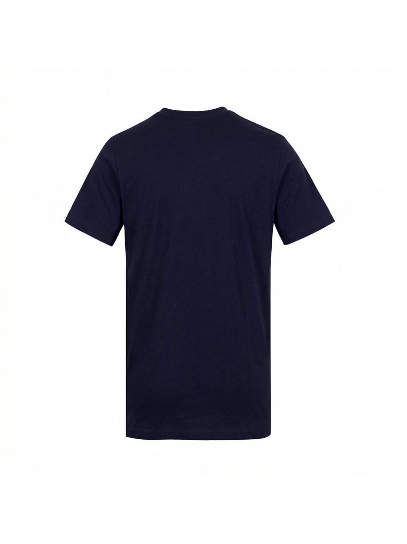 Heren t-shirt met ronde hals van 160 g/m² katoen met camouflageprint logo 957862 Blauw - Kiabi