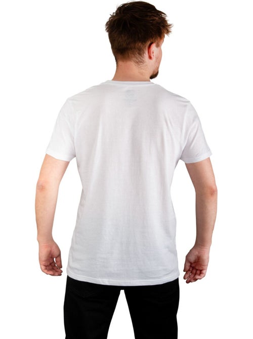 Heren t-shirt van 140 g/m² jersey met hawaï-print op de voorkant - Kiabi Heren t-shirt van 140 g/m² jersey met hawaï-print op de voorkant - Kiabi
