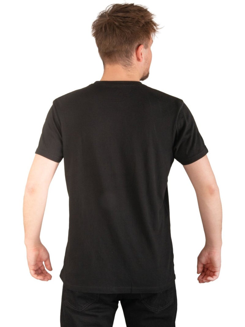 Heren t-shirt van 140 g/m² jersey met print op de voorkant, soul Zwart - Kiabi