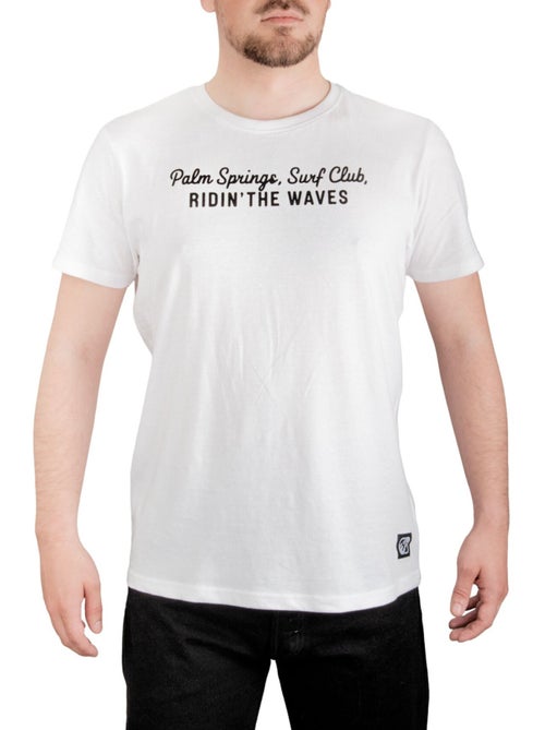 Heren t-shirt van 140 g/m² jersey met print op voor- en achterkant, club - Kiabi Heren t-shirt van 140 g/m² jersey met print op voor- en achterkant, club - Kiabi