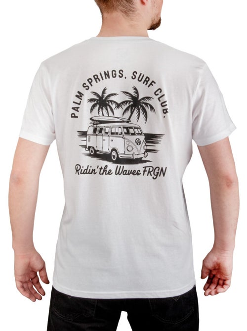 Heren t-shirt van 140 g/m² jersey met print op voor- en achterkant, club - Kiabi Heren t-shirt van 140 g/m² jersey met print op voor- en achterkant, club - Kiabi