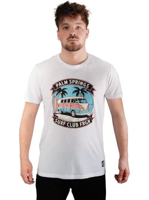 Heren t-shirt van 140 g/m² jersey met van-opdruk op de voorkant. - Kiabi Heren t-shirt van 140 g/m² jersey met van-opdruk op de voorkant. - Kiabi