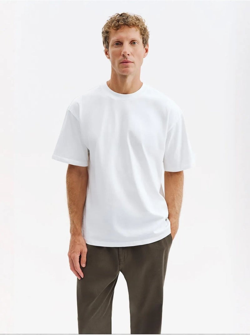 Heren t-shirt van katoen giesto Wit - Kiabi