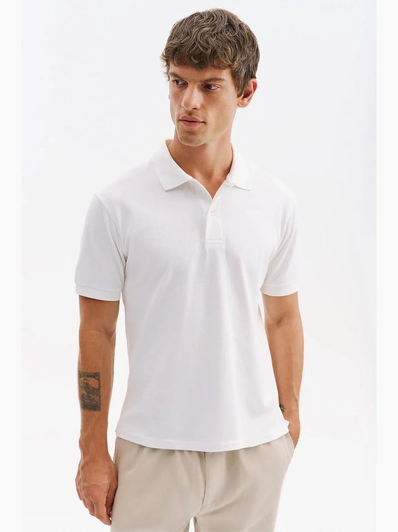 Heren t-shirt van katoen giesto Wit - Kiabi
