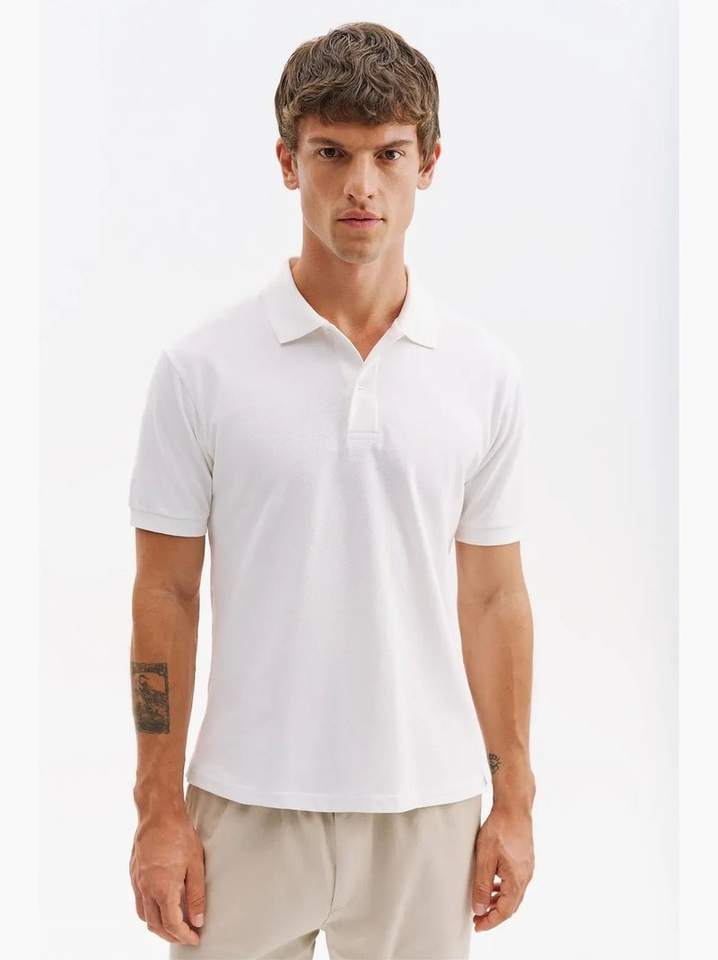 Heren t-shirt van katoen giesto Wit - Kiabi