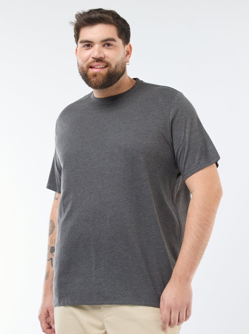 Heren-T-shirt van katoen met ronde hals - Kiabi