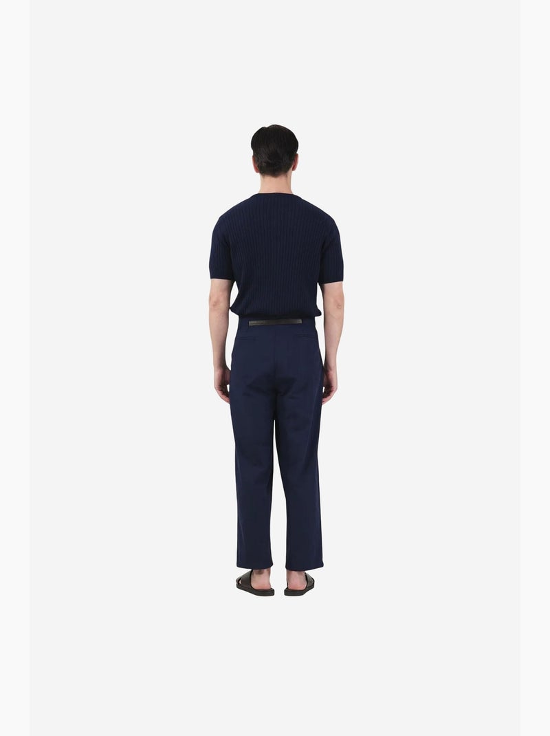 Heren t-shirt van viscose giesto Marineblauw - Kiabi