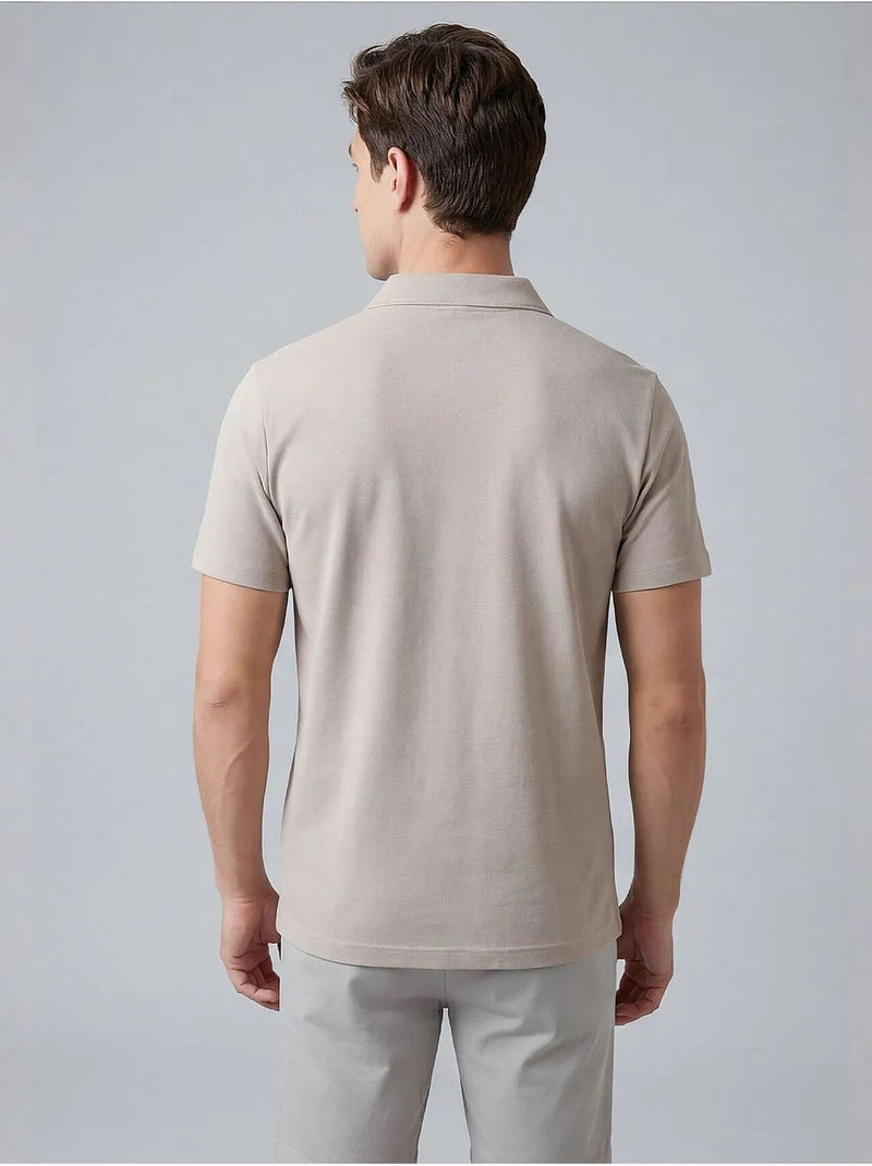 Heren t-shirt van viscosemix tommy Klei-beige - Kiabi