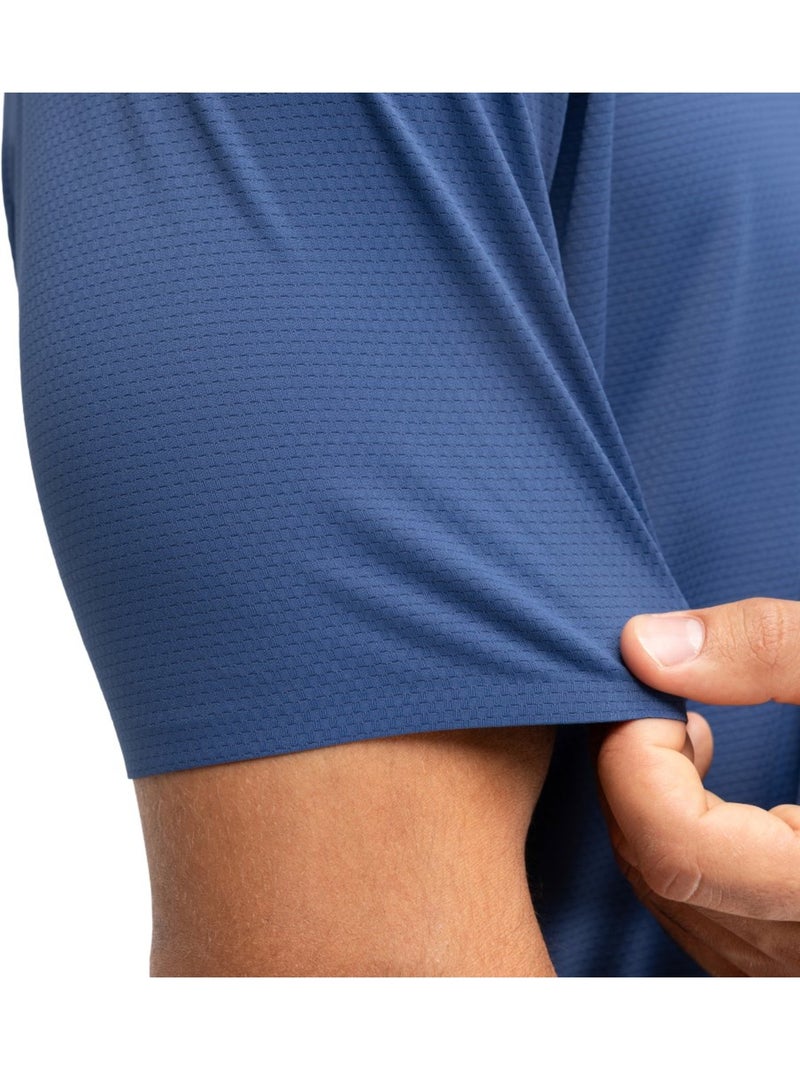Heren technisch tennisshirt met korte mouwen Blauw - Kiabi