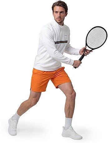 Heren tennissweatshirt met halve rits