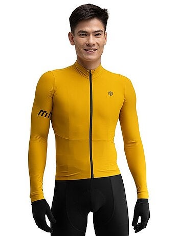 Heren thermo wielershirt met lange mouwen