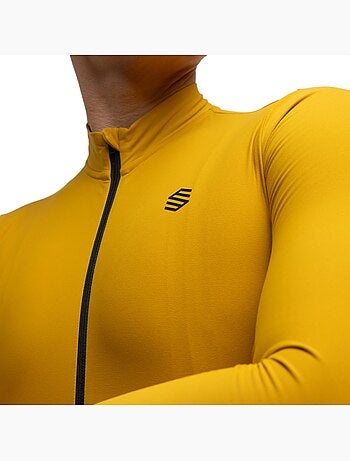 Heren thermo wielershirt met lange mouwen