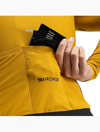 Heren thermo wielershirt met lange mouwen