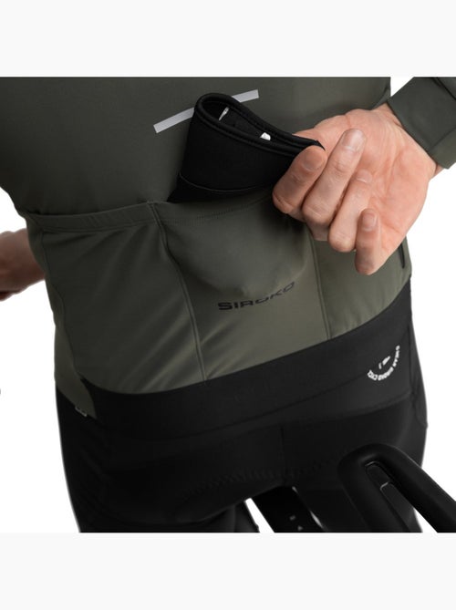 Heren thermo wielershirt met lange mouwen - Kiabi