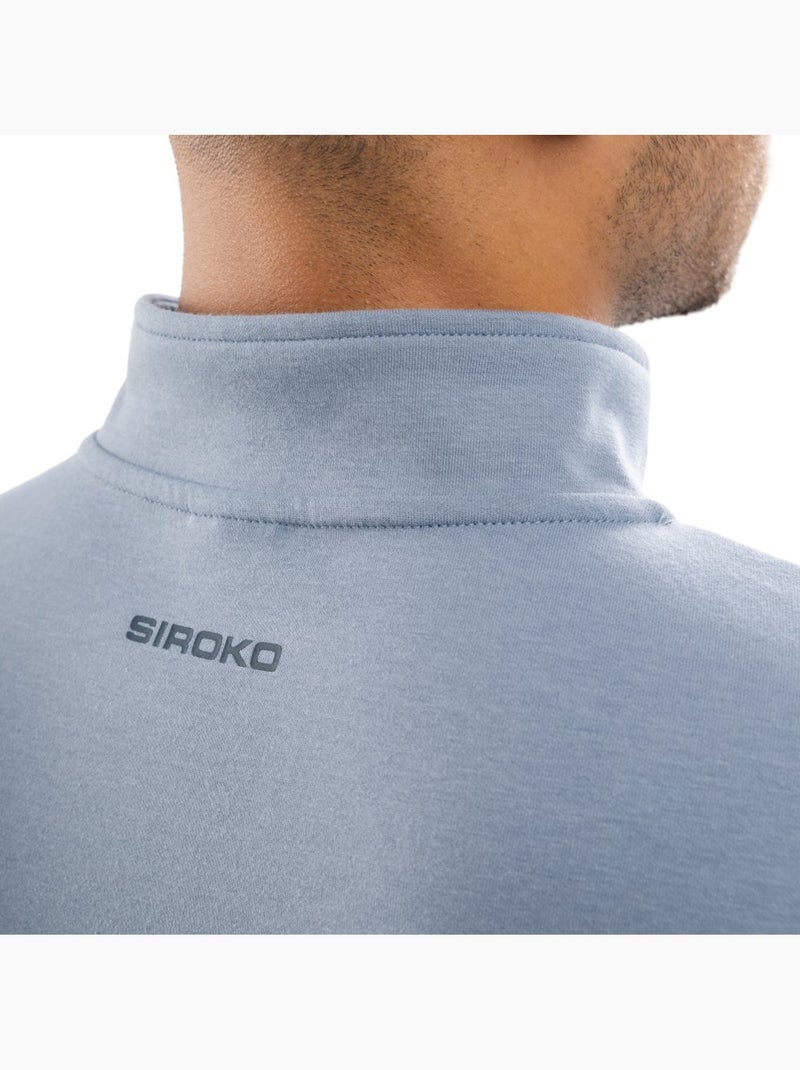 Heren training sweatshirt met halve rits Blauw - Kiabi
