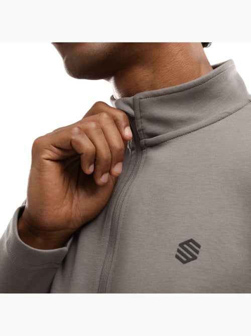 Heren training sweatshirt met halve rits - Kiabi