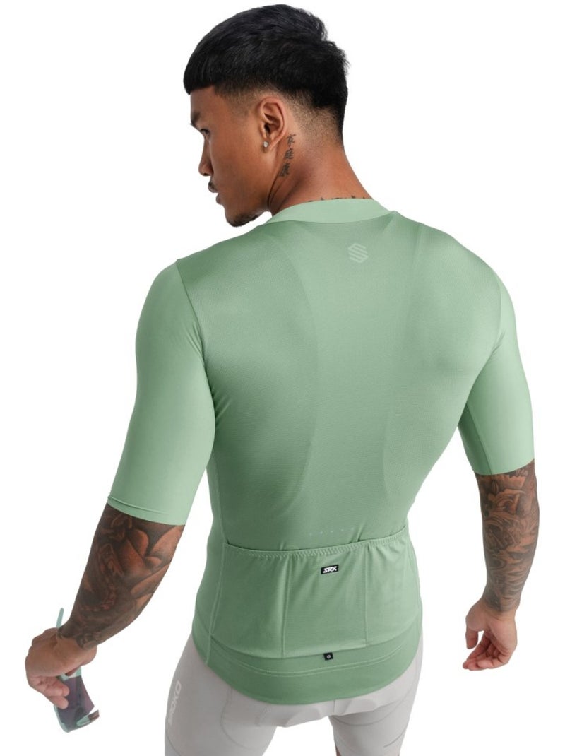 Heren ultralichtgewicht wielershirt Olijfgroen - Kiabi