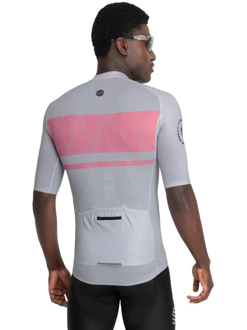 Heren ultralichtgewicht wielershirt Wit Grijs - Kiabi