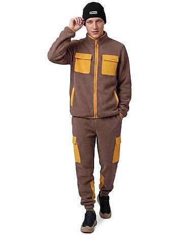 Heren wandel fleece cargobroek