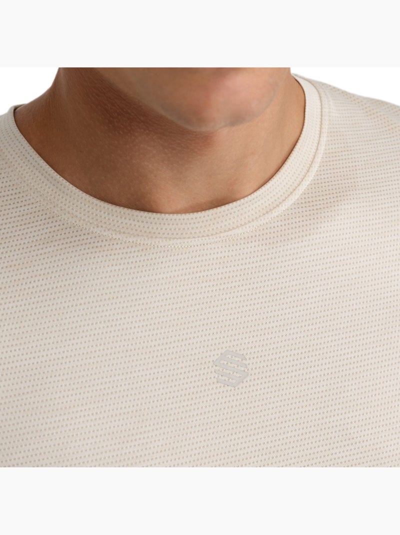 Heren wandel t-shirt met korte mouwen Beige - Kiabi