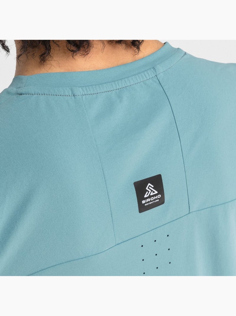 Heren wandel t-shirt met korte mouwen Blauw - Kiabi