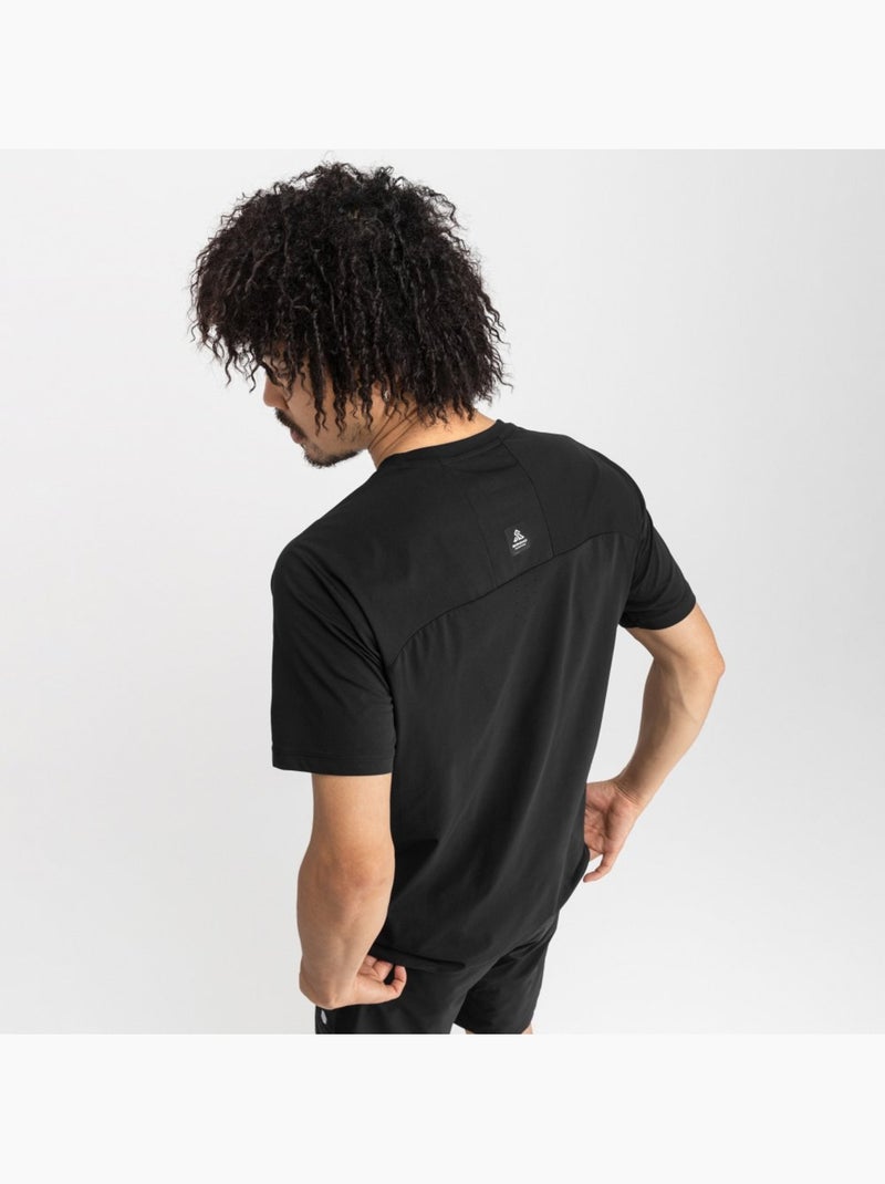 Heren wandel t-shirt met korte mouwen Zwart - Kiabi
