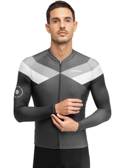 Heren wielershirt lange mouw - Kiabi