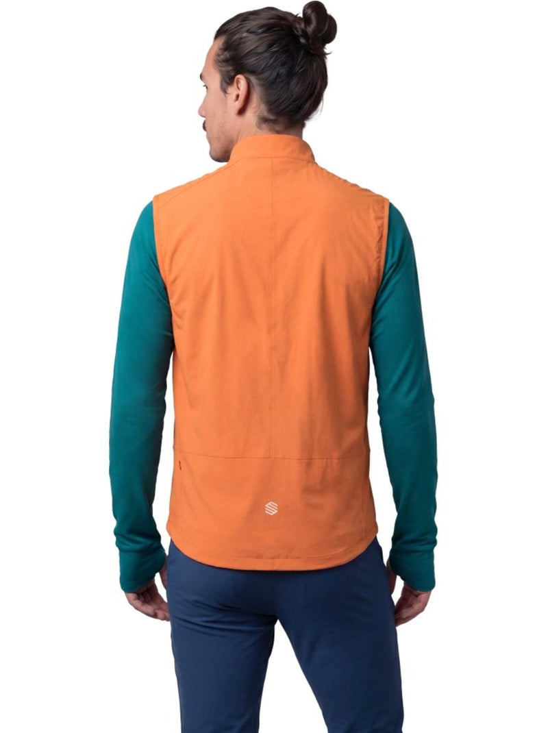 Heren winddicht trailrunning vest Oranje - Kiabi