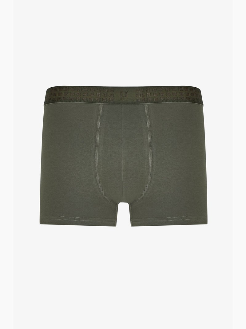 Herenboxer met ruitpatroon penti Blauw Kaki - Kiabi