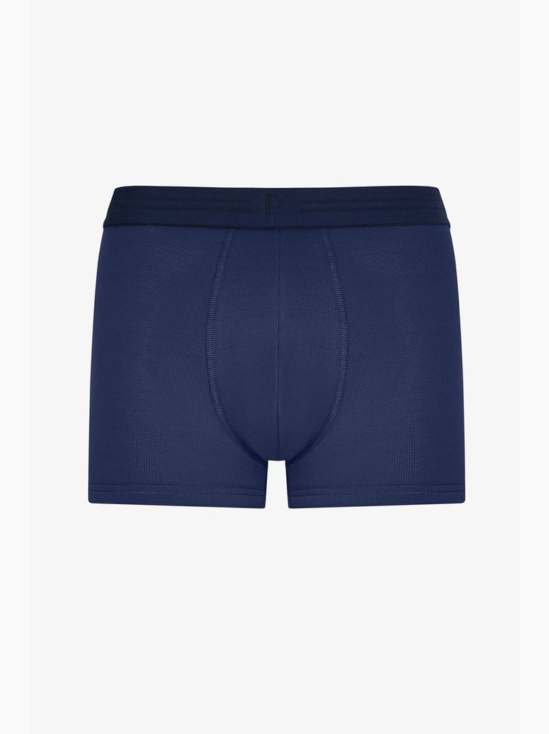 Herenboxer met stippenprint penti Blauw Bruin - Kiabi