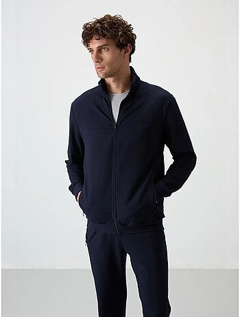 Herenset van gebreide fleece sweatshirt en broek tommy
