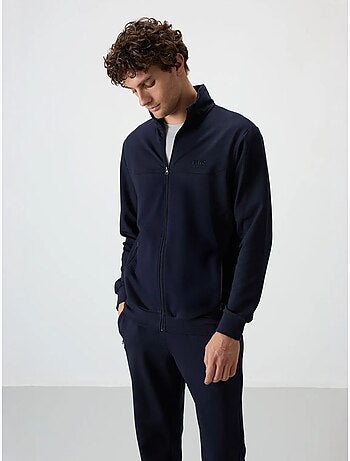 Herenset van gebreide fleece sweatshirt en broek tommy