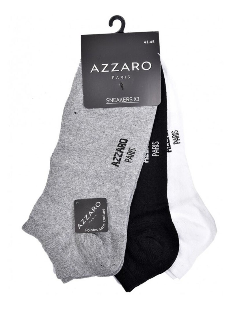 Herensokken AZZARO - Set van 6 paar Wit Grijs Zwart - Kiabi