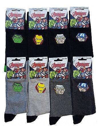 Herensokken Licentie Set van 12 paar Avengers