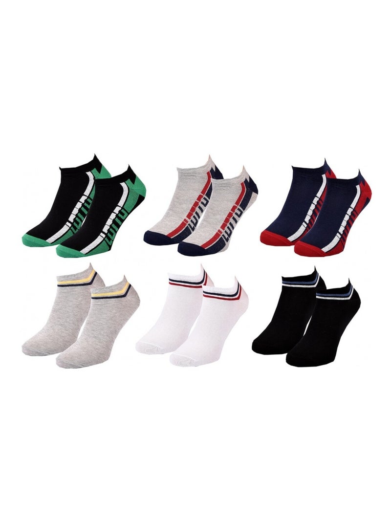 Herensokken LOTTO - Set van 6 paar Zwart Multicolor Grijs - Kiabi