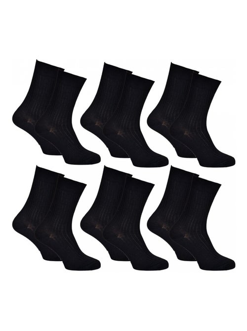 Herensokken met wol - set van 6 - comfort & warmte - Kiabi