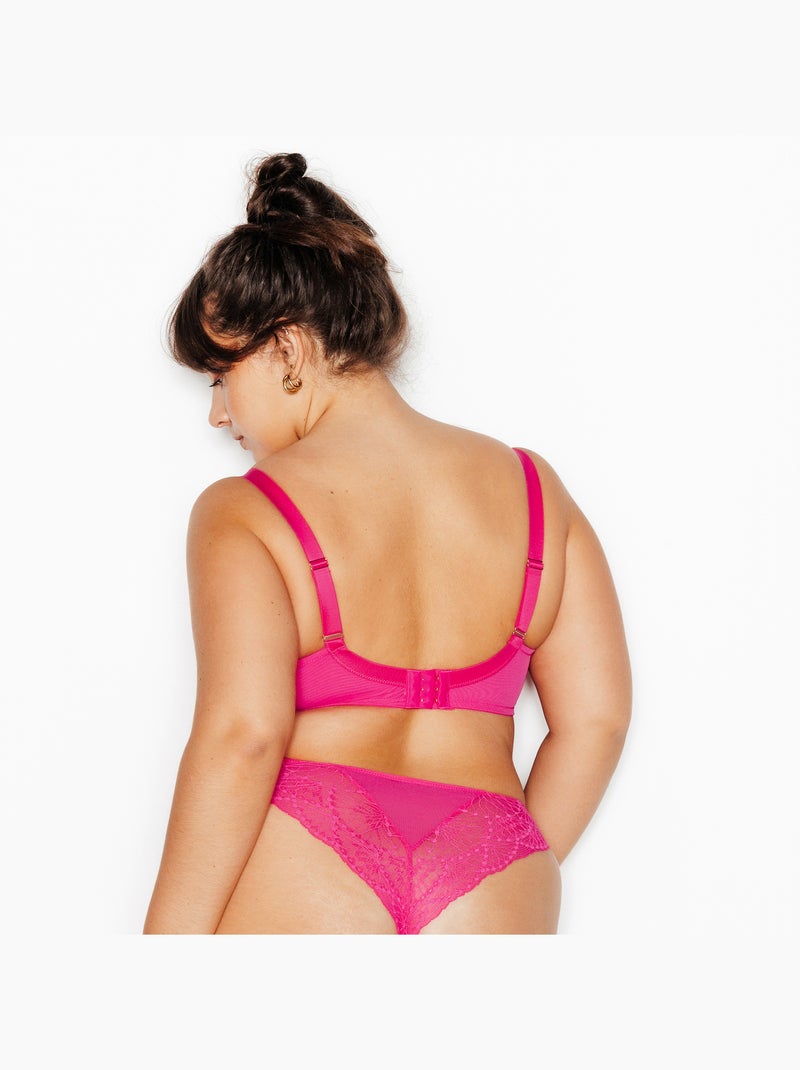 Hermine+ beha bedekkend petrol Fuchsia roze - Kiabi