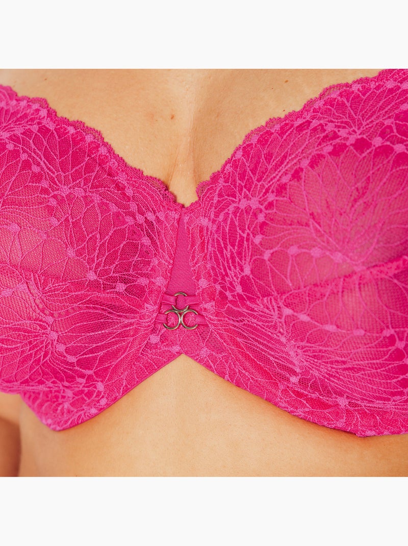 Hermine+ beha bedekkend petrol Fuchsia roze - Kiabi