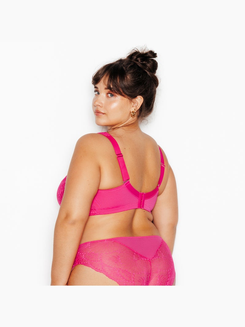 Hermine+ beha zonder beugel zwart Fuchsia roze - Kiabi