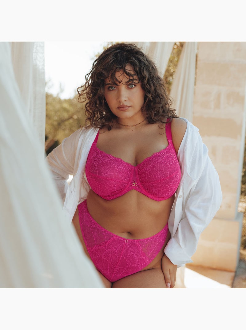 Hermine+ tanga kant kaki Fuchsia roze - Kiabi