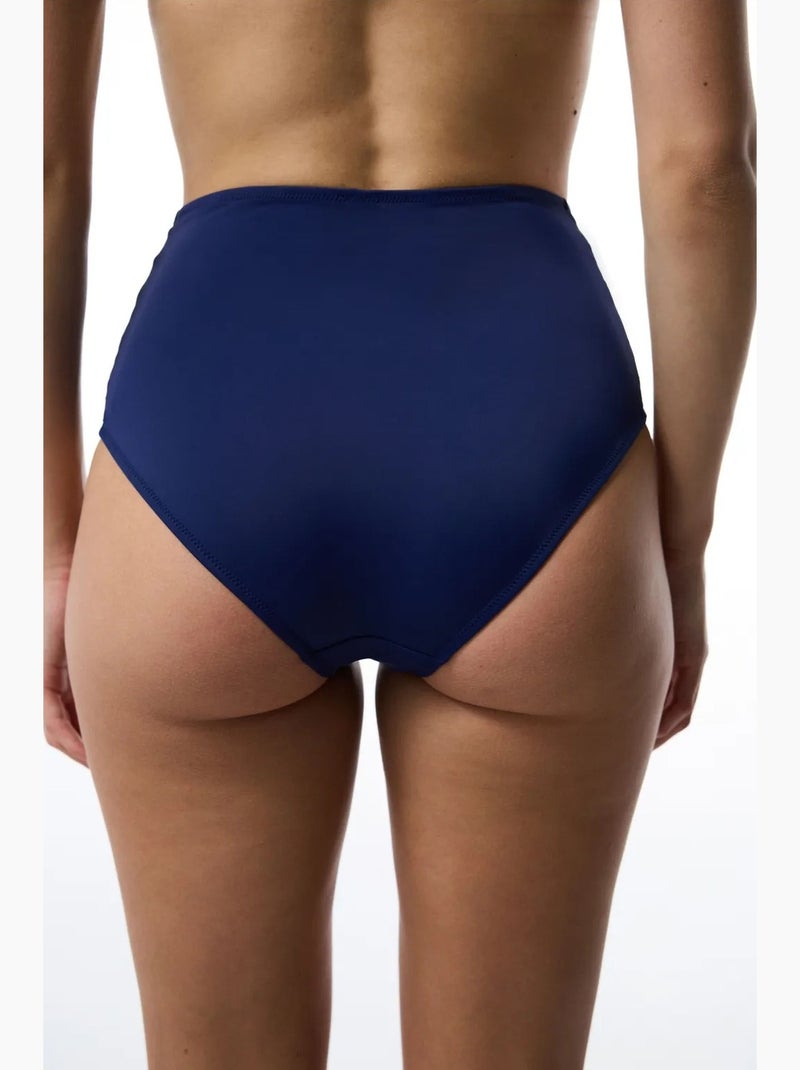 High fashion bas de bikini taille haute penti Bleu marine - Kiabi