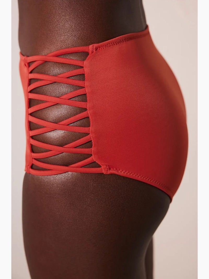 High fashion bikinibroekje penti Rood - Kiabi
