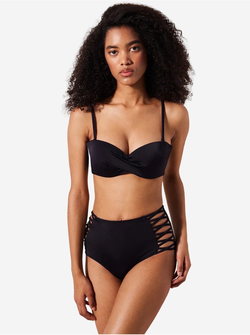 High fashion bikinibroekje penti Zwart - Kiabi