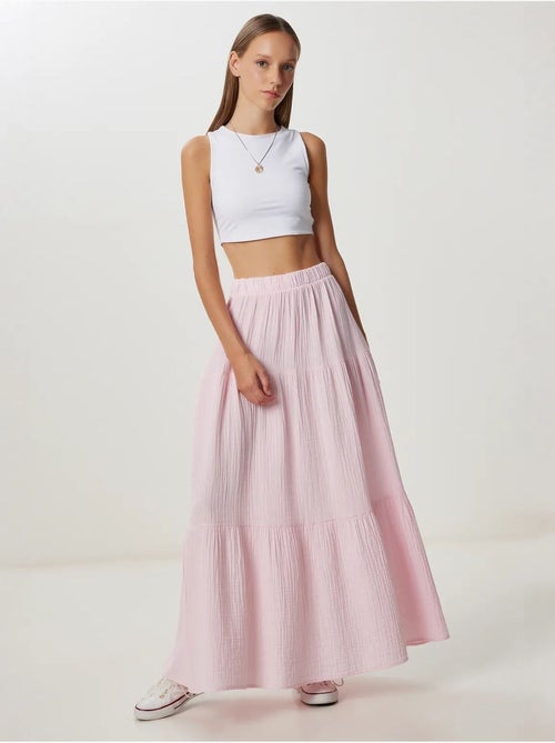 High waist a-lijn maxi rok istanbul - Kiabi