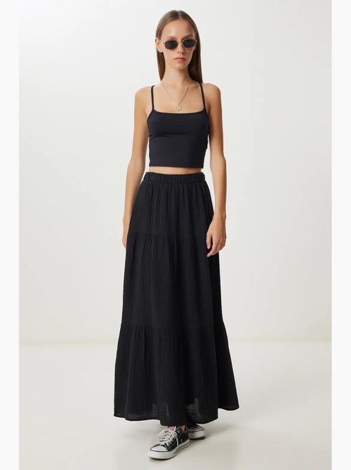 High waist a-lijn maxi rok istanbul - Kiabi